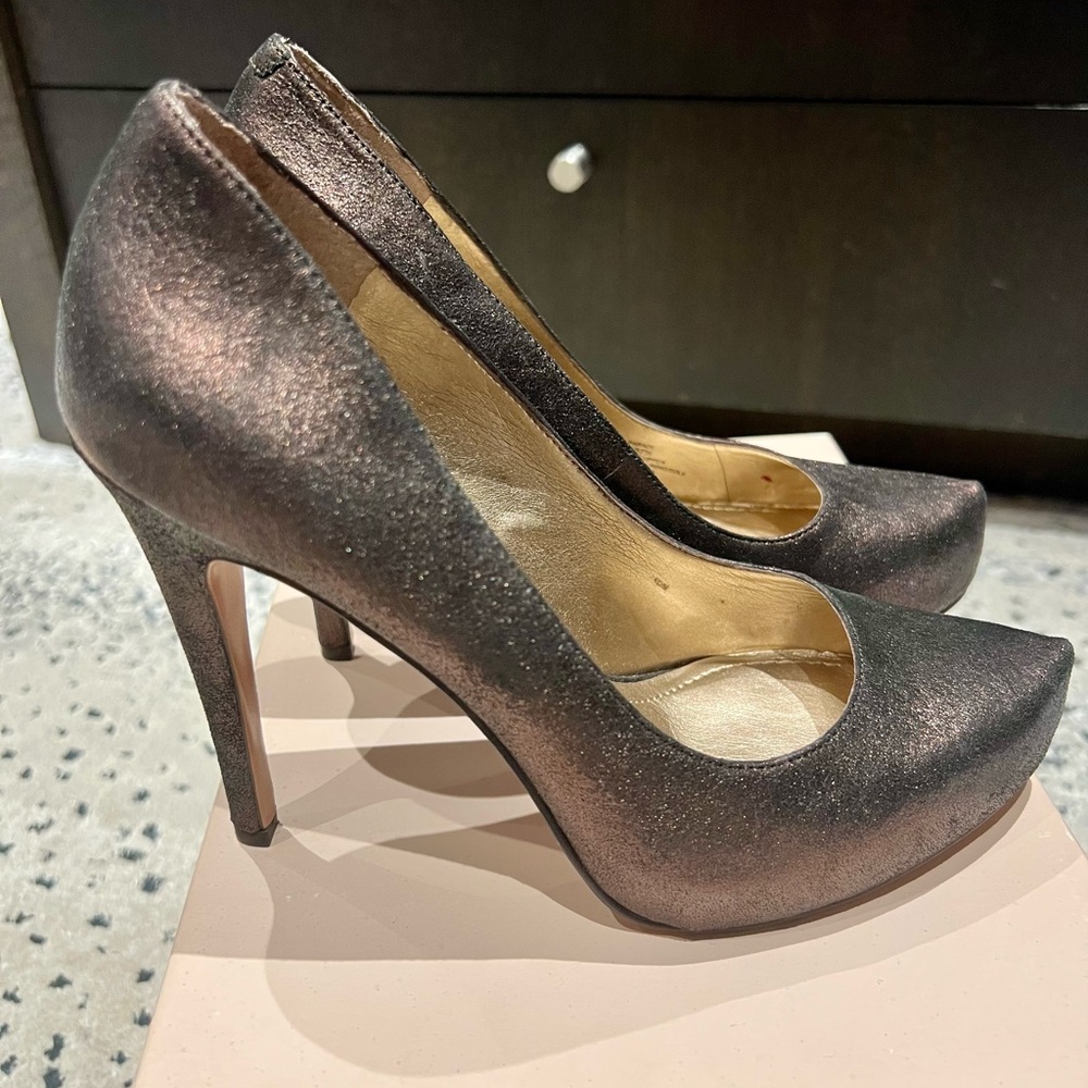 BCBGeneration Bronze Metallic Heels